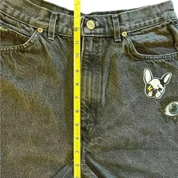 VTG 80s Chic Black Denim Cutoff Shorts 27” Waist Relaxed Western Grunge - Picture 5 of 7